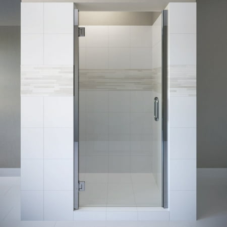 Basco COPA00A3472CLSV Coppia 72" High X 34-9/16" Wide Hinged Frameless Shower Door -