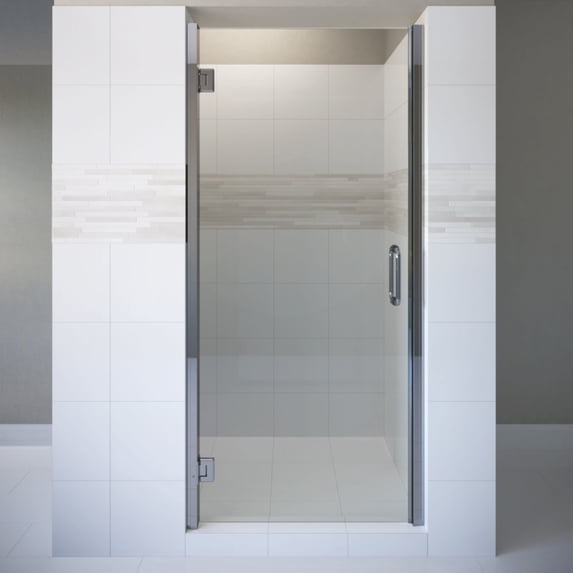 Basco COPA00A3472CLSV Coppia 72" High X 34-9/16" Wide Hinged Frameless Shower Door -