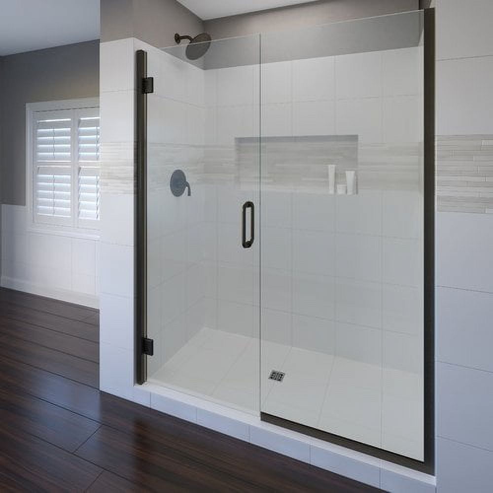 Coppia 60" x 72" Frameless Clear Glass Shower Door with Oil Rubbed Bronze Hardware