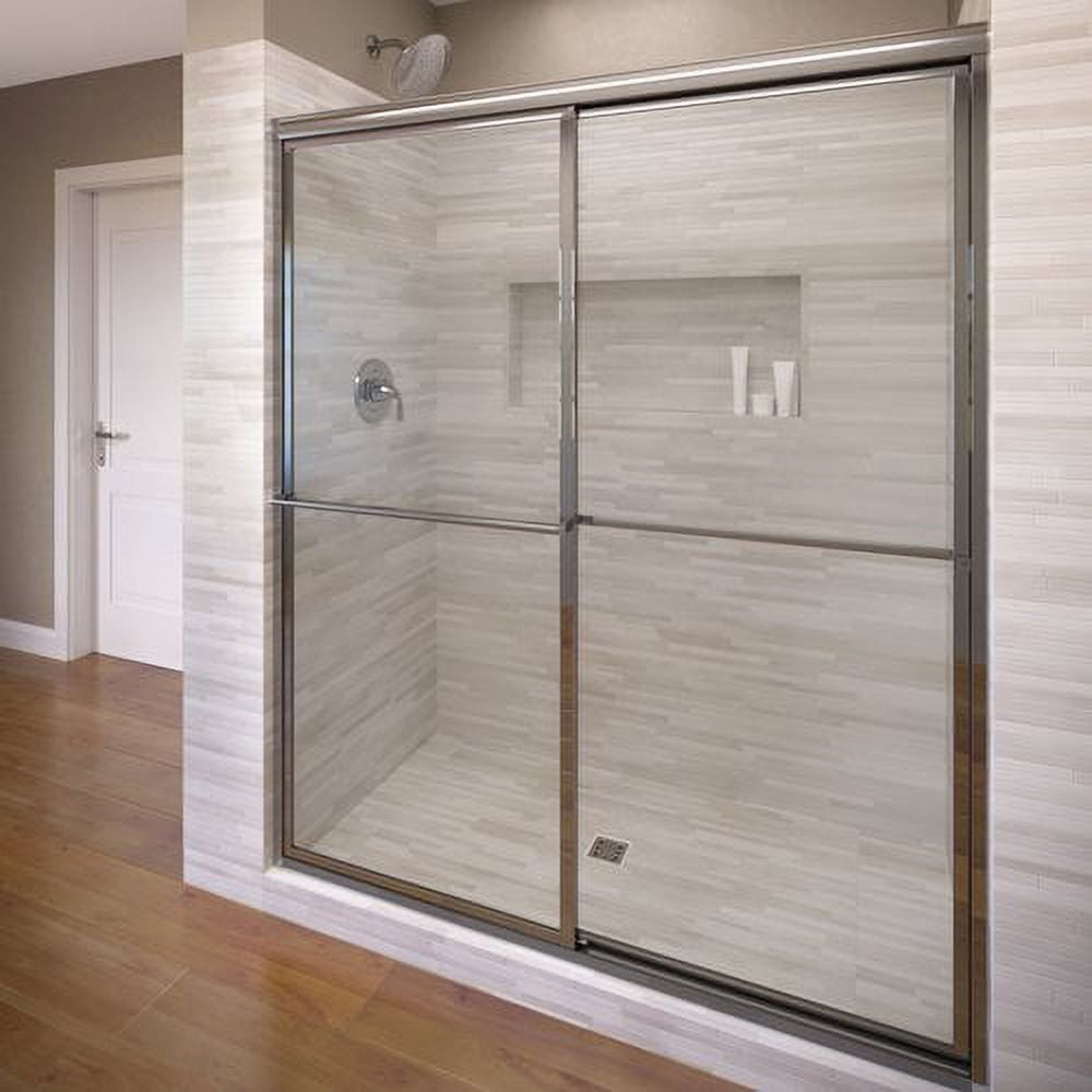 Deluxe 40" x 68" Chrome Framed Sliding Shower Door
