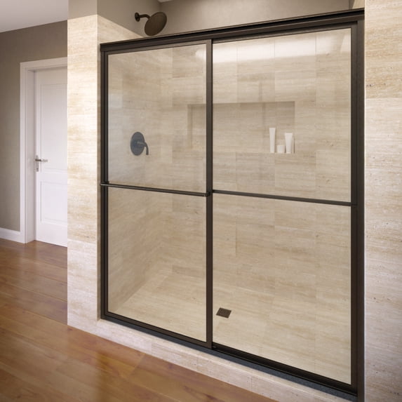 Basco DLXH05A4068CLOR Deluxe 68" High X 40" Wide Bypass Framed Shower Door - Bronze