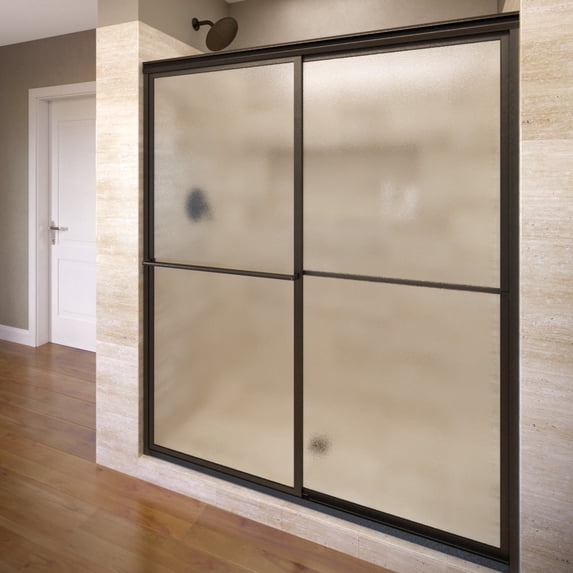 Basco DLXH05A4068OBOR Deluxe 71-1/2" High X 47" Wide Bypass Framed Shower Door - Bronze
