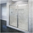 thumbnail image 1 of Basco DLXH35A5968XPBN Deluxe 68-5/8" High X 59" Wide Pivot Framed Shower Door - Nickel, 1 of 7