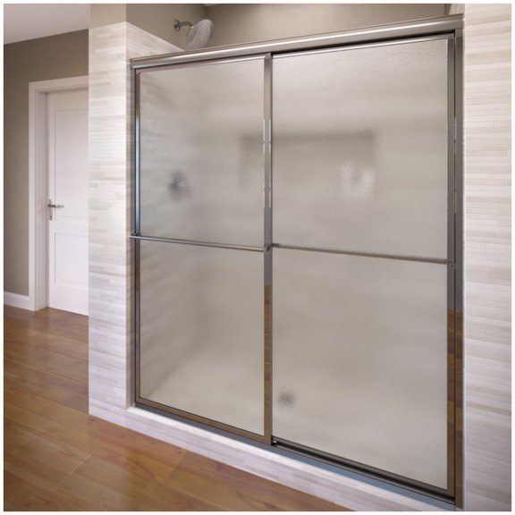 Basco DLXH05A4771OBSV Deluxe 71-1/2" High X 47" Wide Bypass Framed Shower Door - Chrome