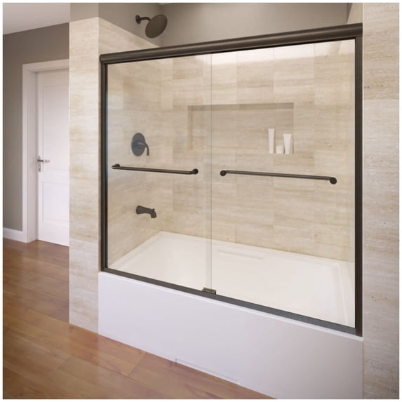 Basco INFH05A5857XPOR Infinity 57" High X 58-1/2" Wide Bypass Framed Tub Door - Bronze