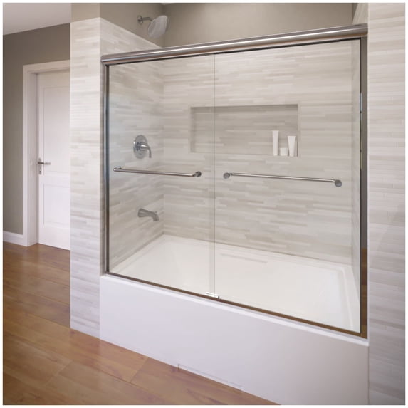 Basco INFH05A5857XPSV Infinity 57" High X 58-1/2" Wide Bypass Framed Tub Door - Chrome