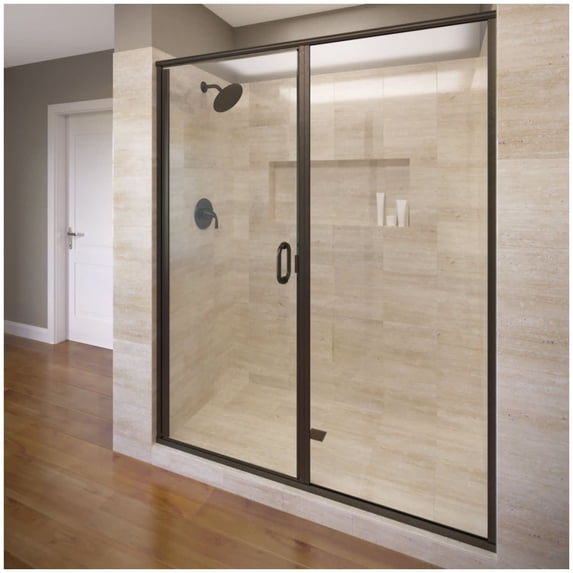 Basco INFH35A4768CLOR Infinity 68-5/8" High X 47" Wide Hinged Framed Shower Door - Bronze