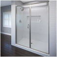 thumbnail image 1 of Basco Infh35a5868xp Infinity 68-5/8" High X 58" Wide Hinged Framed Shower Door - Nickel, 1 of 7