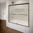 thumbnail image 1 of Basco Infinity 57" High x 60" Wide Bypass Semi-Frameless Tub Door with Obscure Glass, 1 of 7