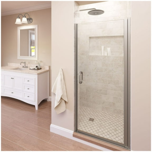 Basco Infn00a3372cl Infinity 72" High X 33" Wide Hinged Framed Shower Door - Nickel