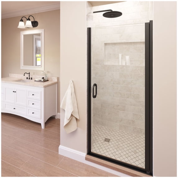Basco INFN00A3376XPOR Infinity 76" High X 33" Wide Hinged Framed Shower Door - Bronze