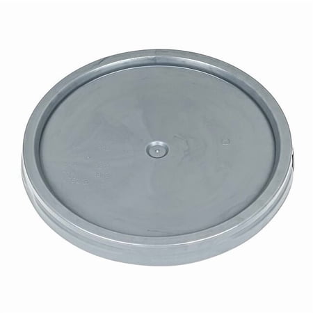 Basco Pail Lid, 12.25 in OD, Plastic, Gray ROP2100CVR-TT-GRAY