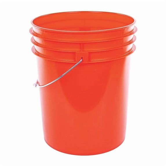 Basco Plastic Pail,PE,Orange,Open Head ROP2150OR-M