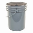 thumbnail image 1 of Basco 5 gal Round Storage Pail, Gray, High Density Polyethylene ROP2150GRAY-M, 1 of 1