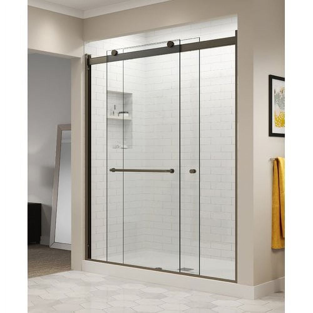 Rotolo 60" Oil Rubbed Bronze Semi-Frameless Sliding Shower Door