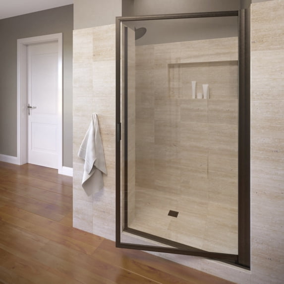 Basco SOPN00A3670CLOR Sopora 70-1/2" High X 36" Wide Hinged Framed Shower Door - Bronze