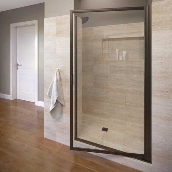Basco SOPN00A3670CLOR Sopora 70-1/2" High X 36" Wide Hinged Framed Shower Door - Bronze