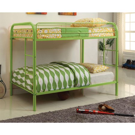 Bascom Twin/Twin Bunk Bed-Color:Green