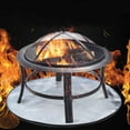 thumbnail image 1 of Basdi Barbecue Fire Mat, Circular Barbecue Fire Pad - High-Temperature Resistant Grill Mat, Portable Protective Base for Outdoor Cooking & Picnic Safety, Grill Safety Pad, C, 1 of 5