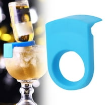 Basdi Bottle Buckle, Reusable Bottle Buckle Set - Secure Drinking Clips for Cup Rims & Glassware | Party Essential for Weddings & Birthday Events, Drinking Clip Set, Blue