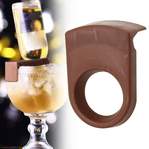 Basdi Bottle Buckle, Reusable Bottle Buckle Set - Secure Drinking Clips for Cup Rims & Glassware | Party Essential for Weddings & Birthday Events, Drinking Clip Set, Coffee