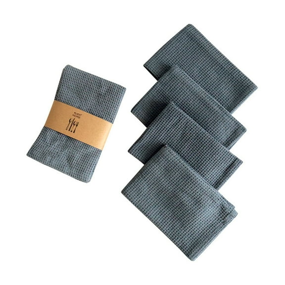 Basdi Cotton Kitchen Rags, 100% Cotton Kitchen Rags - Highly Absorbent Cleaning Cloths for Dishes & Countertops | Soft & Lint-Free with Pineapple Pattern, Absorbent Cloths, Grey1