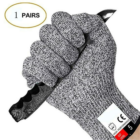 Basdi Cut Resistant Gloves Level 5 - Wear and Puncture Proof for Fishing and Outdoor Activities | Comfortable Fit, Grip Enhanced, Machine Washable for Safety and Durability, Level 5 Protection, F