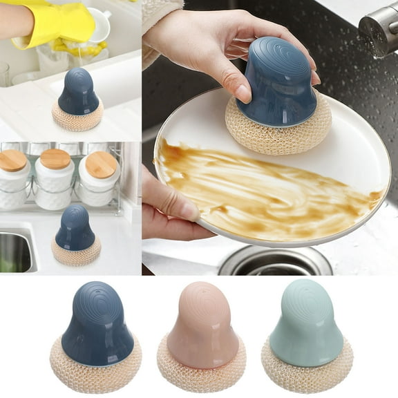 Basdi Dish Sponge, Dish Sponge - Multi-Surface Scrubbing Tool for Pots and Plates | Ergonomic Grip, Non-Scratch, Efficient Cleaning for Kitchen and Household Chores, Scrubbing Tool, A