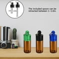 thumbnail image 1 of Basdi Keychain Container, Portable Mini Glass Container Keychain - Compact Spoons & Pocket Case, Travel-Friendly Storage Box, Miniature Portable Bottle Solution, Mini Storage Bottle, Black, 1 of 8