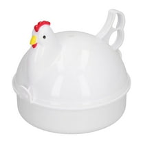 Basdi Microwave Egg Cooker, Microwave Egg Cooker - Chicken-Shaped Rapid Boiler for 4 Eggs | Bpa-Free, Time-Saving, Perfect for Quick Breakfasts and Busy Mornings, Chicken Shaped Steamer, White