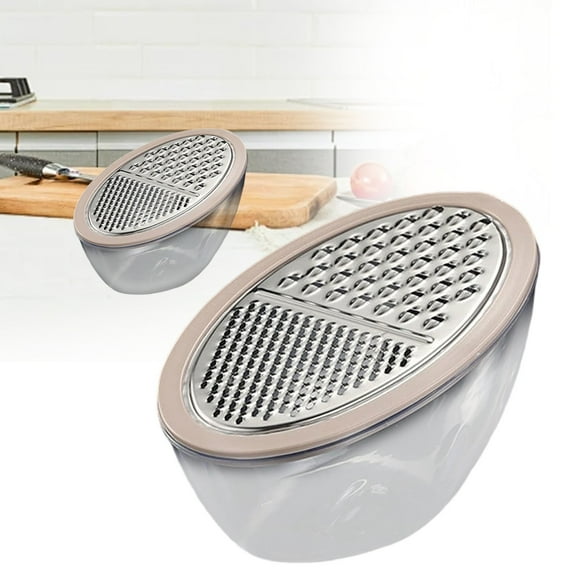 Basdi Multi-Purpose Cheese Grater with Container - Stainless Steel Box Grater for Vegetables, Potatoes & Cheese, Easy-Clean & Splash-Proof for Meal Prep, Box Vegetable Slicer