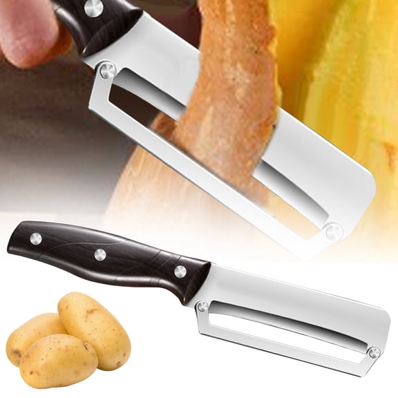 Basdi Multifunctional Vegetable Peeler - Stainless Steel Scraper for Potatoes, Carrots - Ergonomic Kitchen Tool for Home Cooks - Rust-Proof, Dishwasher Safe - Fast & Efficient Peeling, Silver