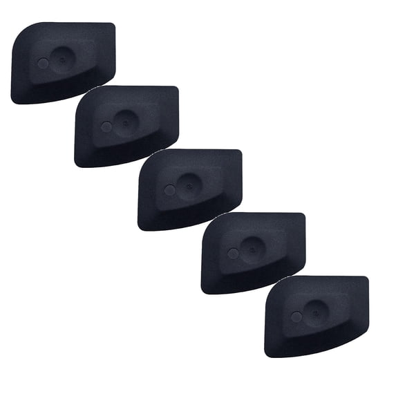 Basdi Nylon Non-Scratch Pan Scraper (5-Pack) - Plastic Pot Scraper for Cast Iron Skillets - Dish Scraper Tool for Burnt Food Removal - Gentle Kitchen Cleaning Scraper, Cast Iron Cleaner