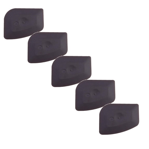 Basdi Nylon Non-Scratch Pan Scraper (5-Pack) - Plastic Pot Scraper for Cast Iron Skillets - Dish Scraper Tool for Burnt Food Removal - Gentle Kitchen Cleaning Scraper, Cast Iron Cleaner
