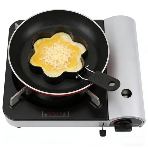 Basdi Stainless Steel Non-Stick Egg Shaper Set - Heat-Resistant, Comfortable Anti-Scald Handle, Easy-Release Design - Multi-Shape Mold for Breakfast Pancakes, Sandwiches & More - Fun Kitchen Gadget