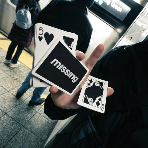 Base 01 (Black, Smooth Stock) Playing Cards by Missing New York