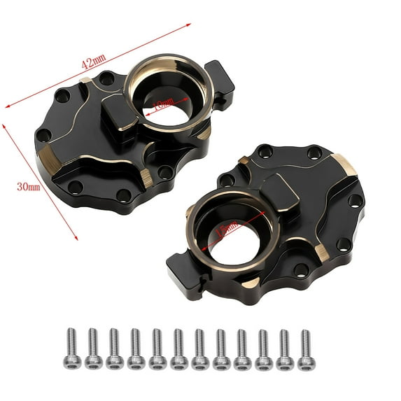 Base 2 PCS Brass Counterweight Rear Axle Door Gearbox Base Inner Cover Base Replacement For Traxxas TRX4 Remote Control Crawler Car