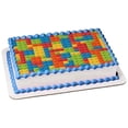 thumbnail image 1 of Building Block Pattern Edible Image Cake Topper for Quarter Sheet Cake, by TNCT, 1 of 4