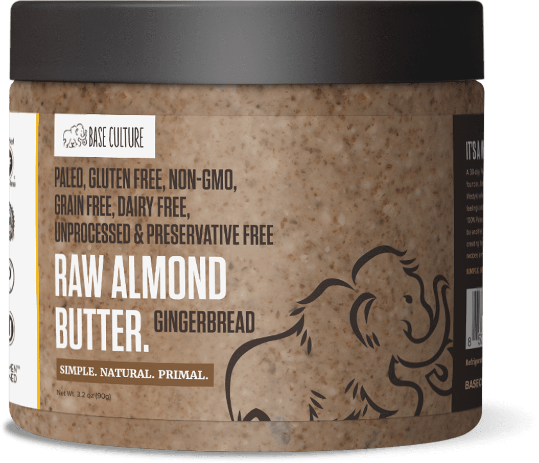 Base Culture Paleo Gluten Free Raw Almond Butter Snack - Gingerbread