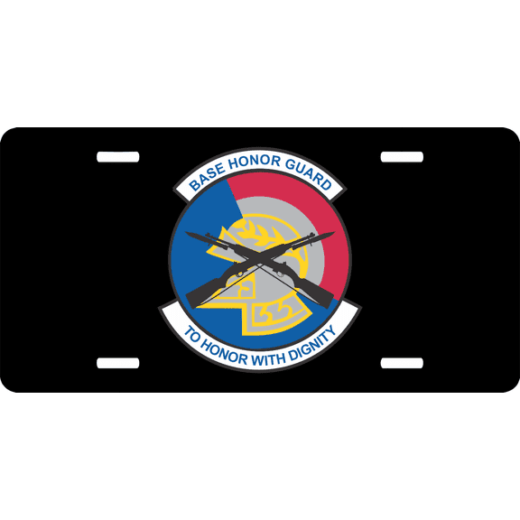 Base Honor Guard Military License Plate