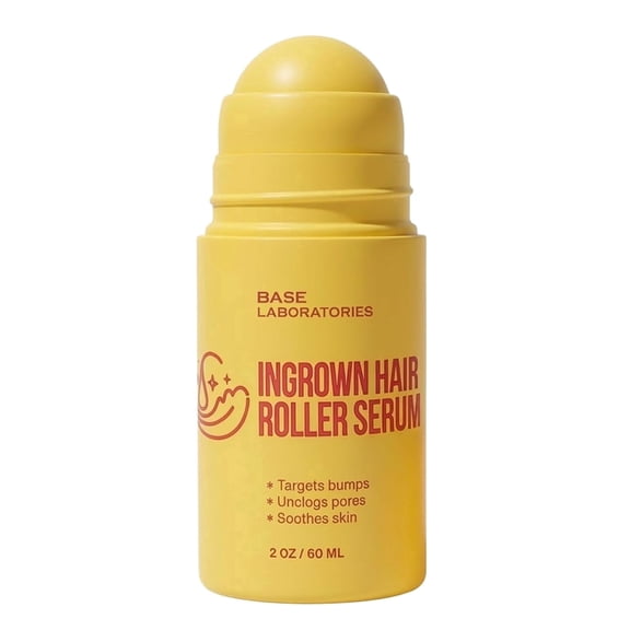 Base Laboratories Ingrown Hair Treatment Roller Serum with Salicylic Acid & Niacinamide for Razor Bumps, Bikini Line, Underarms & Legs, 2 oz