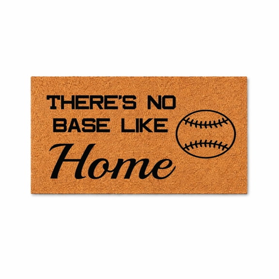 There’s No Base Like Home, Baseball Doormat, Welcome Door Mat for Entryway Porch Home Decor (24x48 inches) 3060