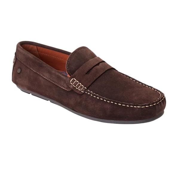 Base London Mens Collins Driver Suede Loafers