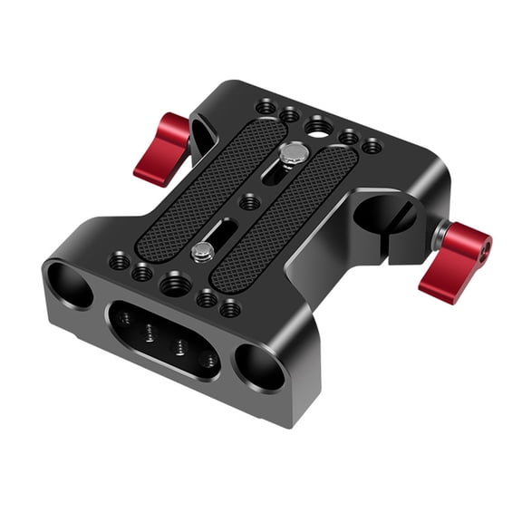 Base Multipurpose Camera Base Plate With 15mm Rod Rail Clamp Tripod Mounting Baseplate Aluminum Alloy For DSLR Rig Support System