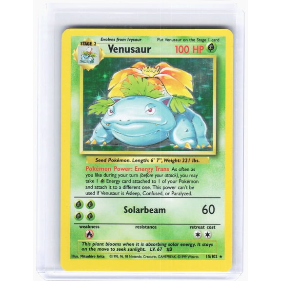 Base Set Venusaur Holo Rare [Heavily Played] #15