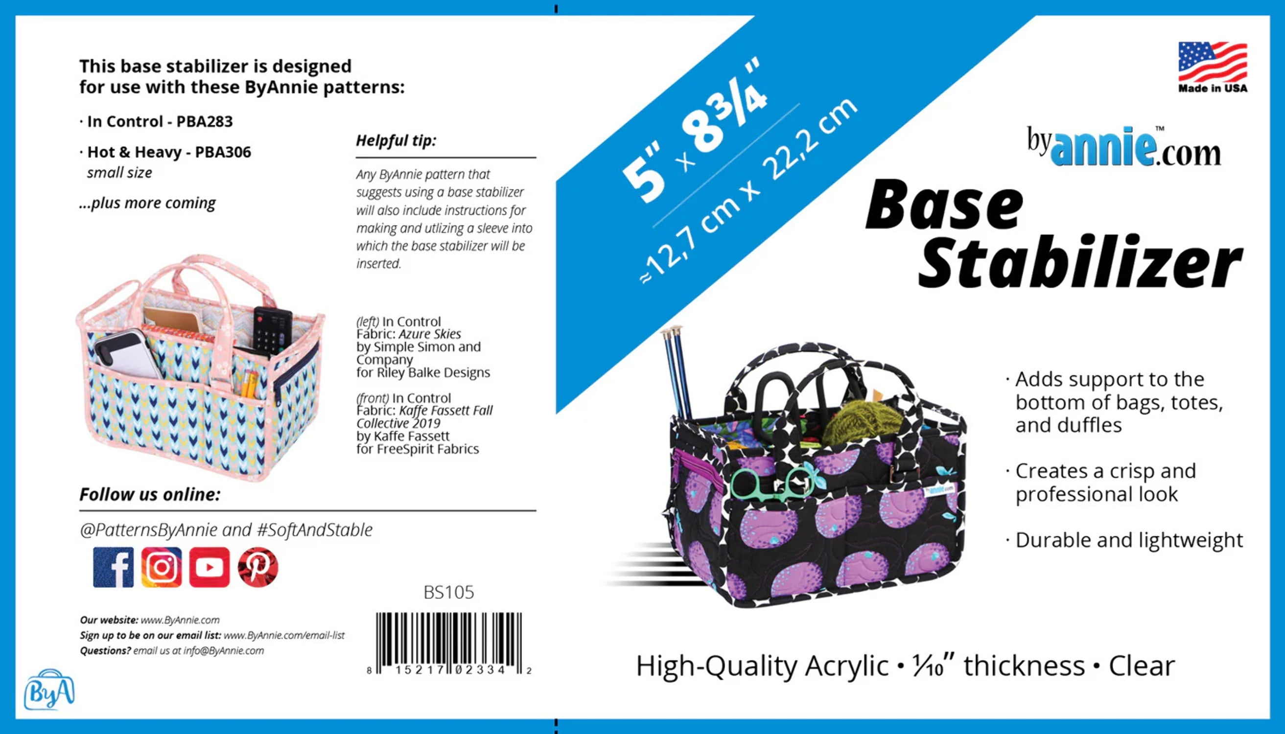 Base Stabilizer 5in x 8-3/4in Base Stabilizer 5in x 8-3/4in