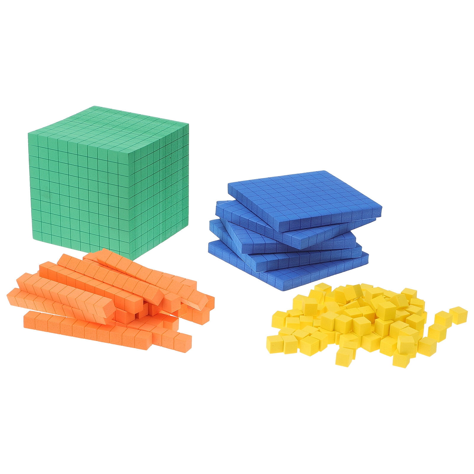 Simply Magic 131 Bloques Base De Diez Bloques Para Matemáticas: Bloques De Valor Posicional, Base 10 Manipulativos Matemáticos K-3, Contadores De Matemáticas, Bloques De Números, Cubos De Matemáticas