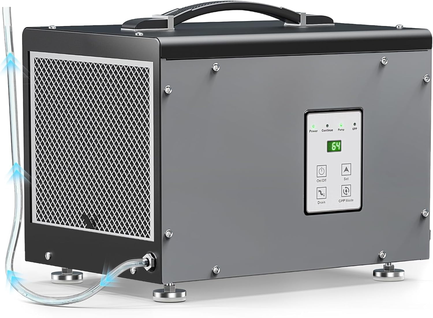 BaseAire Deumidificatore Per Tutta La Casa 70 Pinte, Pompa Integrata, Energy Star, Per Cantine E Crawl Space Fino A 1000 Mq