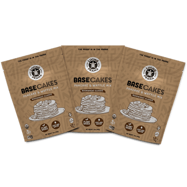 BaseCakes Organic Gluten-Free Buckwheat Pancake & Waffle Mix | 3-pack