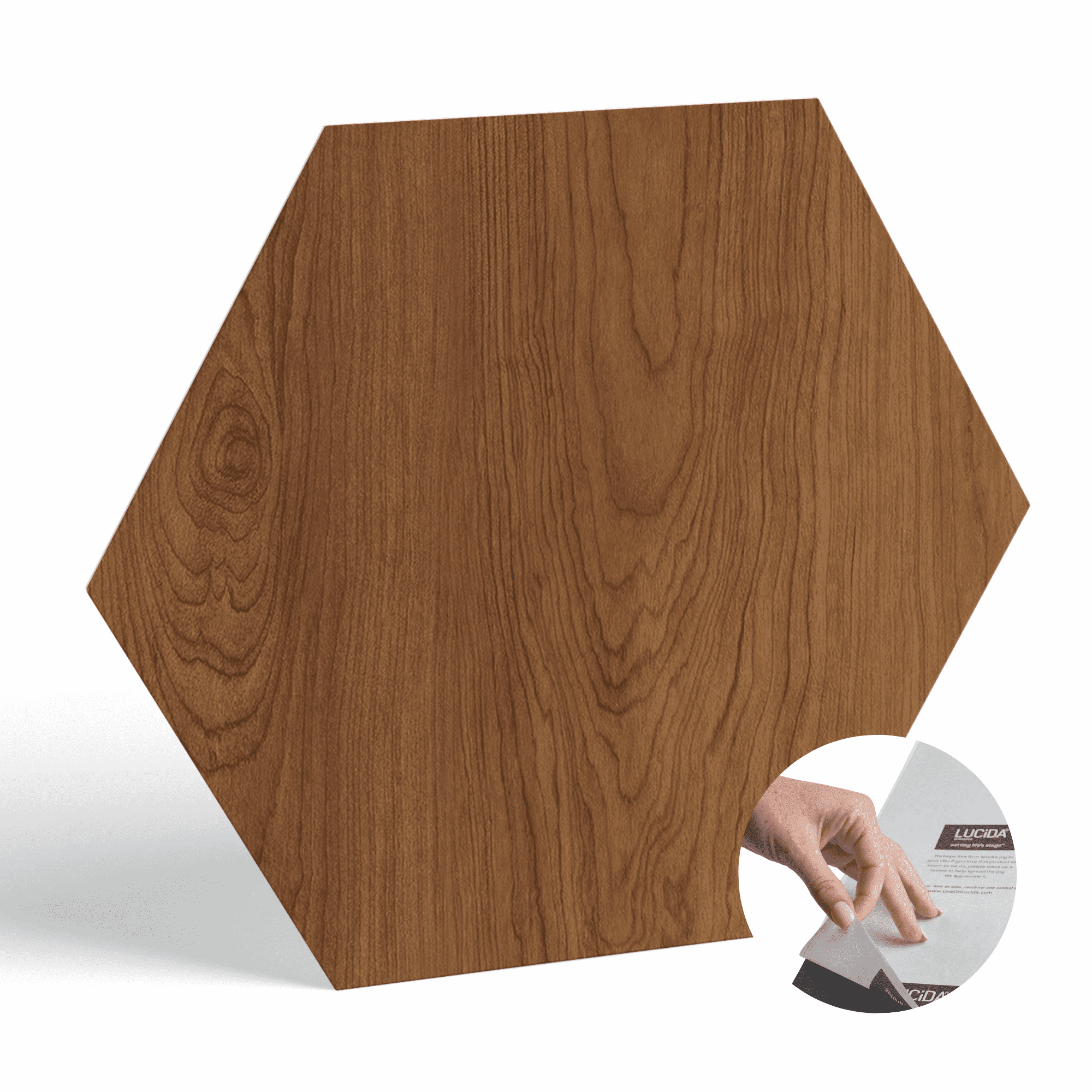 BaseCore HEX Java Peel and Stick Vinyl Hexagon Tiles - Box of 36